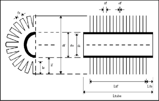 Serrated Finned Tube Drawing