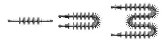 I U W Type Finned Electric Heater Tube Stainless Steel Fin Heating Element electric finned tubular heater